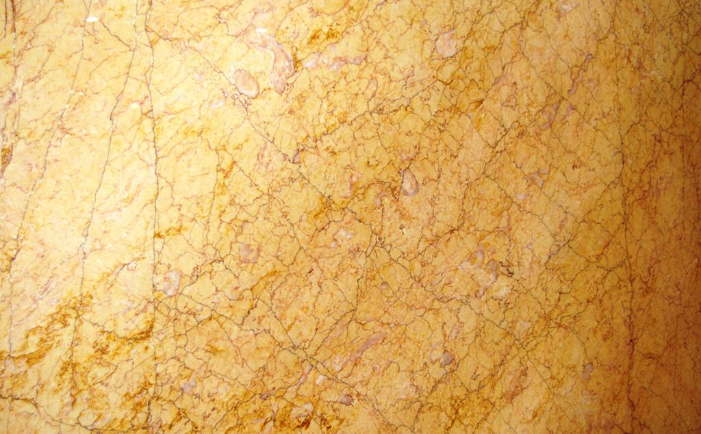 A close up of the yellow marble surface