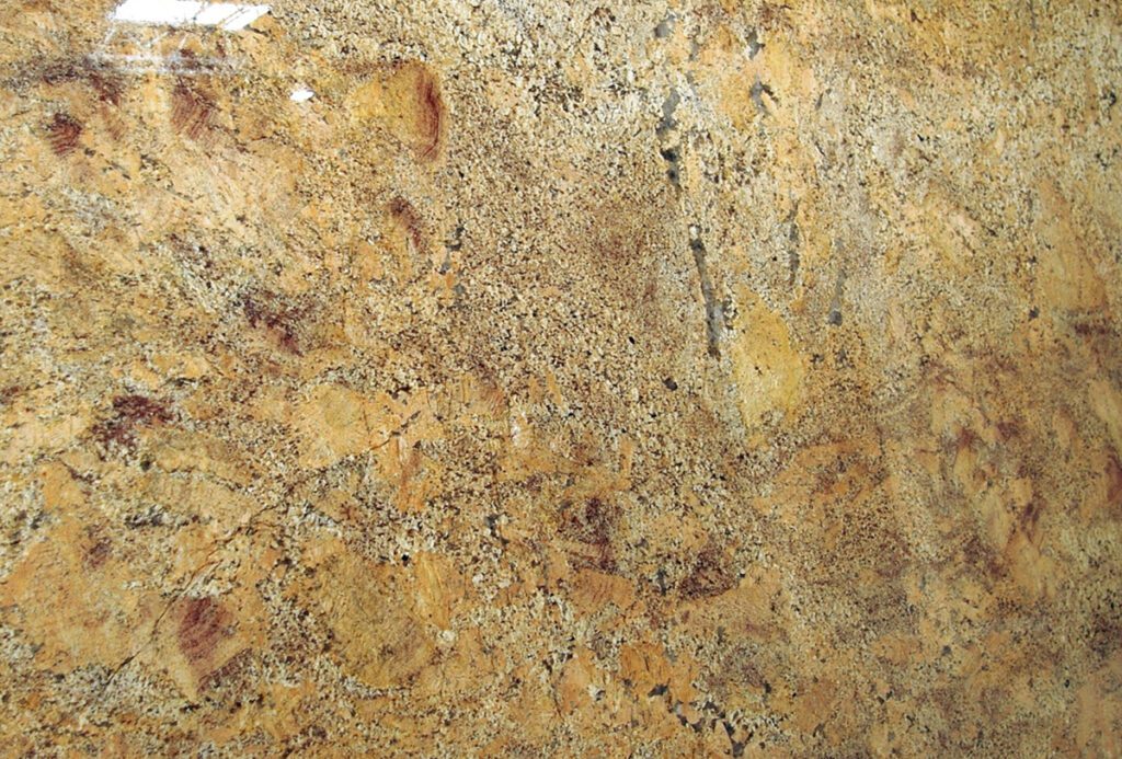 A close up of the surface of a granite slab.